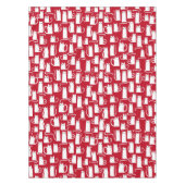 かわいい猫赤と白 テーブルクロス (正面)