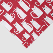 かわいい猫赤と白 薄葉紙 (詳細)