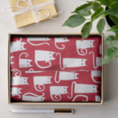 かわいい猫赤と白 薄葉紙 (ギフト)