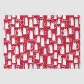 かわいい猫赤と白 薄葉紙 (正面)