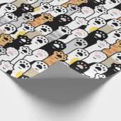 かわいい猫足ラッピング紙 ラッピングペーパー (角)