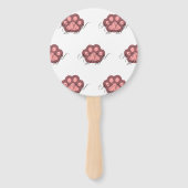 かわいい猫足「ニャー」書道 – かわいい子猫 ハンドファン (裏面)