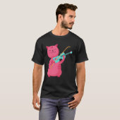かわいい猫遊のバイオリン Tシャツ (正面フル)