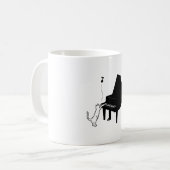 かわいい猫遊のピアノおもしろいミュージシャン コーヒーマグカップ (正面左)