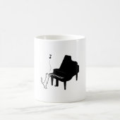 かわいい猫遊のピアノおもしろいミュージシャン コーヒーマグカップ (中央)