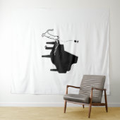 かわいい猫遊のピアノおもしろいミュージシャン タペストリー (インサイチュ(横))