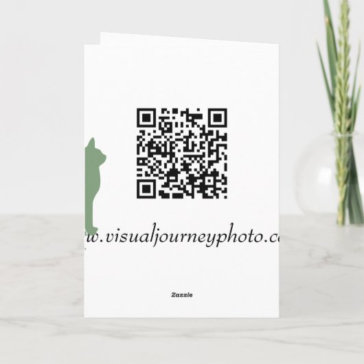 かわいい猫間抜けの誕生日カード カード (裏面)