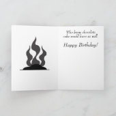 かわいい猫間抜けの誕生日カード カード (内部)