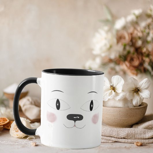 かわいい猫顔ずるそうな目 マグカップ
