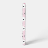 かわいい猫顔とハート – かわいいピンク SAMSUNG GALAXYケース (左側面)