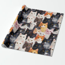 かわいい猫顔シームレス