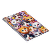 かわいい猫顔スパイラルノート ノートブック (右側)