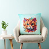 かわいい猫顔デジタルアートデザイン-87002 クッション (椅子)