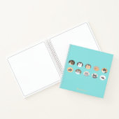 かわいい猫顔ブルースパイラルノート名字 ノートブック (内部)