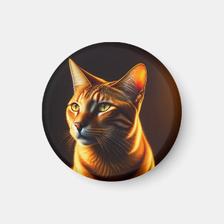 かわいい猫顔ポートレート絵画のプレゼント マグネット