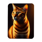 かわいい猫顔ポートレート絵画のプレゼント マグネット (縦)
