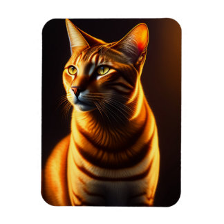 かわいい猫顔ポートレート絵画のプレゼント マグネット
