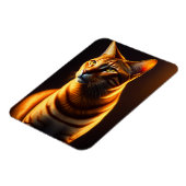 かわいい猫顔ポートレート絵画のプレゼント マグネット (左側)