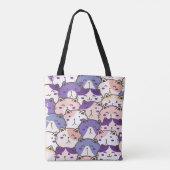 かわいい猫顔柄トートバッグ トートバッグ (裏面)