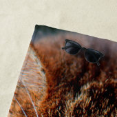 かわいい猫顔猫好きと名前をカスタムする ビーチタオル (インサイチュ)