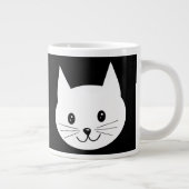 かわいい猫顔。 ジャンボコーヒーマグカップ (右)
