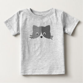 かわいい猫顔 ベビーTシャツ