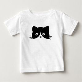 かわいい猫顔 ベビーTシャツ