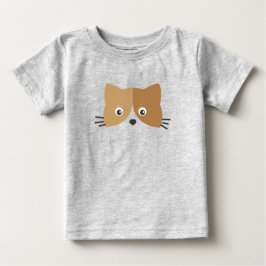 かわいい猫顔 ベビーTシャツ