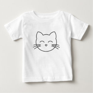 かわいい猫顔。 ベビーTシャツ