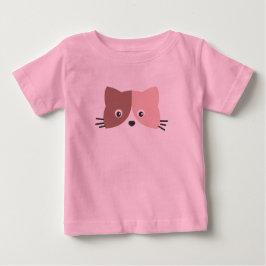 かわいい猫顔 ベビーTシャツ