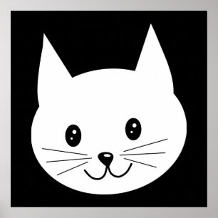 かわいい猫顔。 ポスター