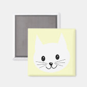 かわいい猫顔。 マグネット (正面/裏面)