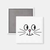 かわいい猫顔。 マグネット (正面/裏面)