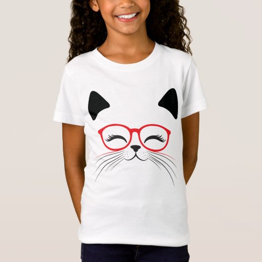かわいい猫顔 Tシャツ (正面)