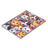 かわいい猫顔SIRALノート ノートブック (左側)