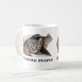 かわいい猫風変わりと人引用文 コーヒーマグカップ (正面左)