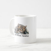 かわいい猫風変わりと人引用文 コーヒーマグカップ (正面左)