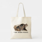 かわいい猫風変わりと人引用文 トートバッグ (裏面)