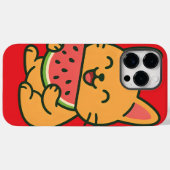 かわいい猫食べのスイカ – かわいいiPhone 14 Pro Case-Mate iPhoneケース (裏面 (横))