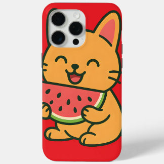 かわいい猫食べのスイカ – かわいいiPhone 15 Pro iPhone 15 Pro Maxケース