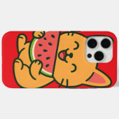 かわいい猫食べのスイカ – かわいいiPhone 15 Pro Case-Mate iPhoneケース (裏面 (横))