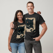 かわいい猫食べの寿司アニメ日本のキュート猫 Tシャツ (ユニセックス)