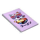 かわいい猫食べラーメン – かわいい日本の麺 ノートブック (右側)