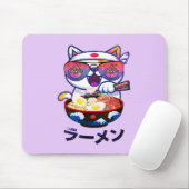 かわいい猫食べラーメン – かわいい日本の麺 マウスパッド (マウス)