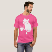 かわいい猫食べラーメン Tシャツ (正面フル)
