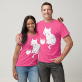 かわいい猫食べラーメン Tシャツ (ユニセックス)