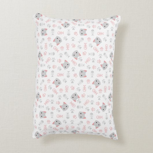 かわいい猫骨 アクセントクッション (裏面(縦))