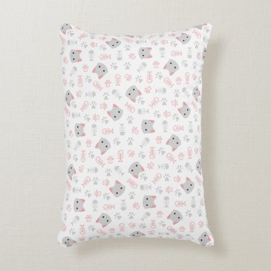 かわいい猫骨 アクセントクッション (正面(垂直))