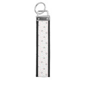 かわいい猫骨 リストバンドキーホルダー (鍵トップ)