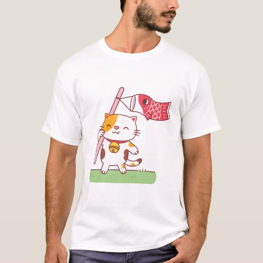かわいい猫鯉のぼり Tシャツ (正面)